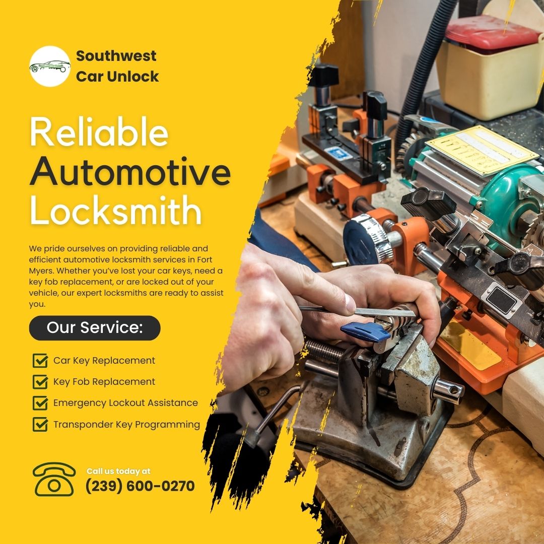 Southwest Car Unlock automotive locksmith service.